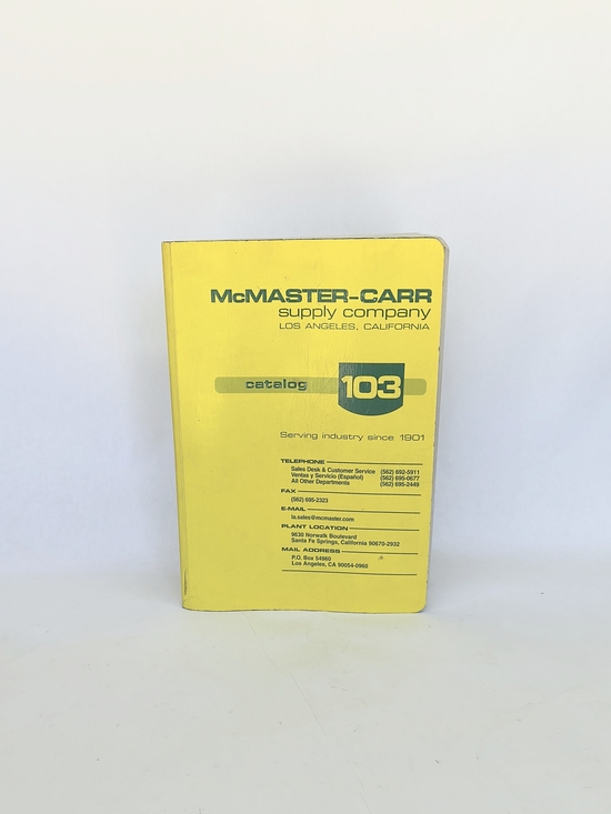 VINTAGE McMaster-Carr Supply Company Catalog 103 1997 Los Angeles CA